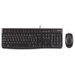 Logitech Desktop MK120 tastiera Mouse incluso USB AZERTY Belga Nero